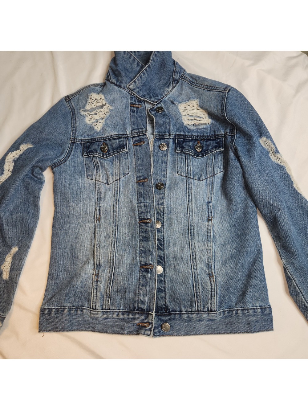Working Title distressed blue denim jacket